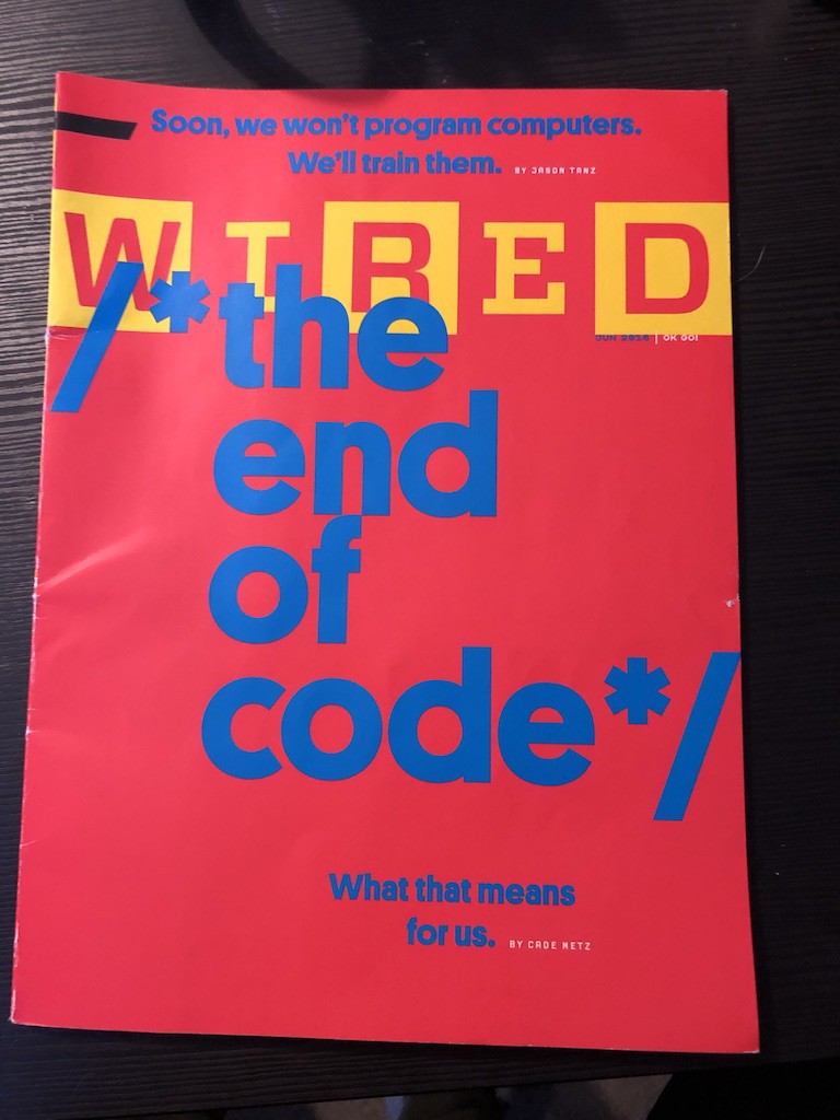 Wired magazine with a cover photo that reads, 