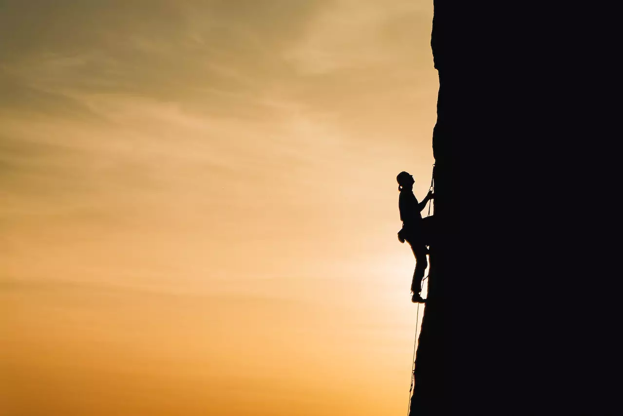 Picture of a rock climber