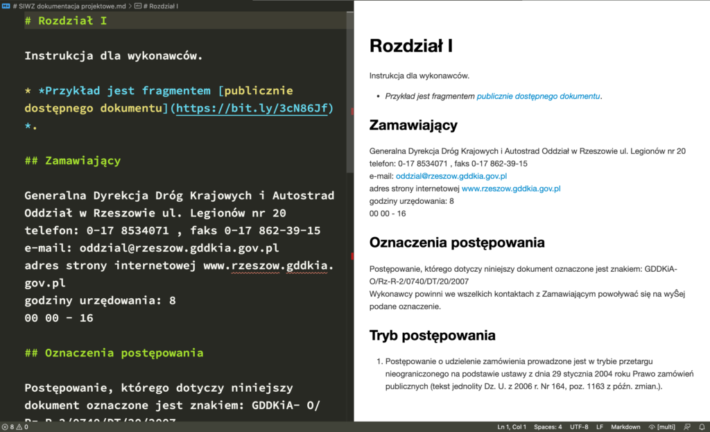 Documentation as Code - Markdown