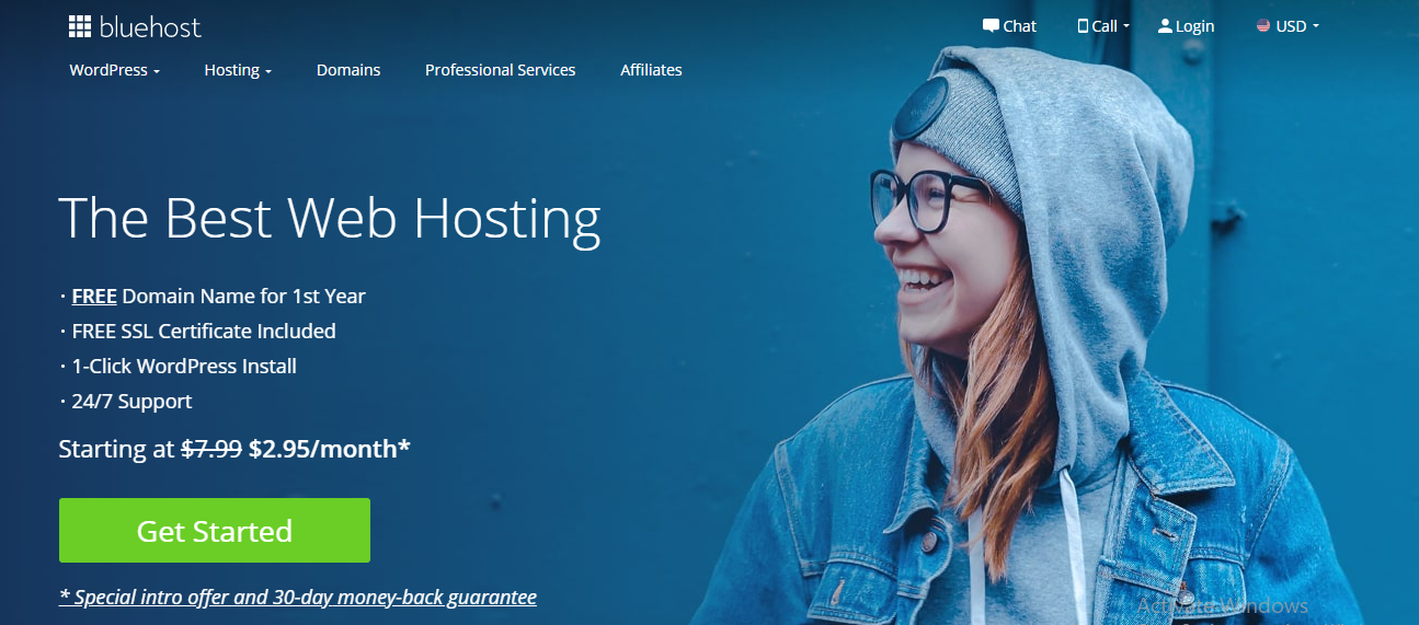 hosting with bluehost