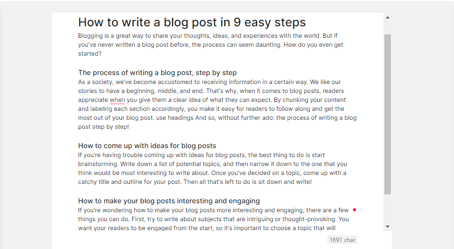A sample of how Copysmith writes a blog post
