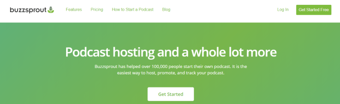 buzzsprout podcast hosting site