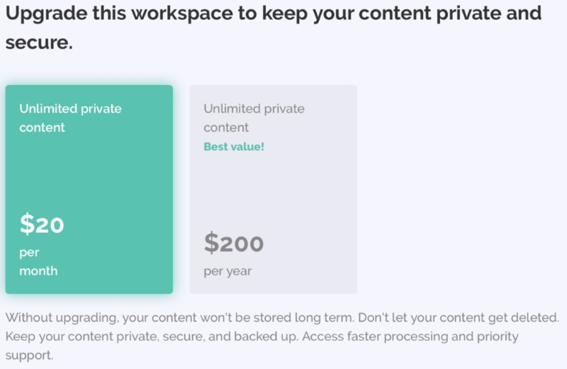 Kapwing requires a paid upgrade to privatize your content.