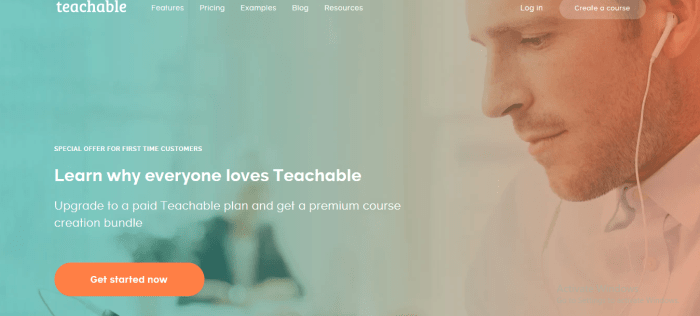 Teachable online course platform